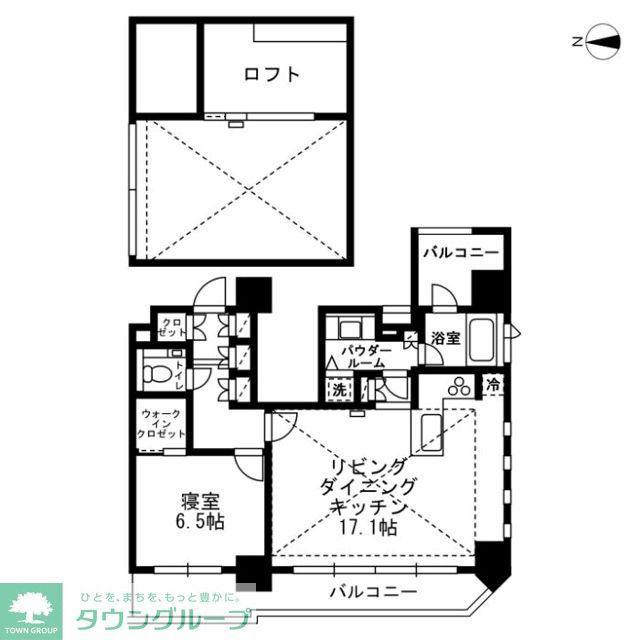 レジディア文京湯島III(1LDK/12階)の間取り写真