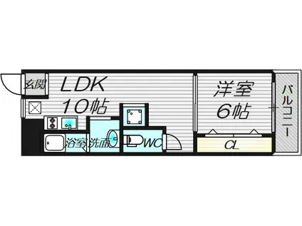 LEGAL守口(1LDK/3階)の間取り写真