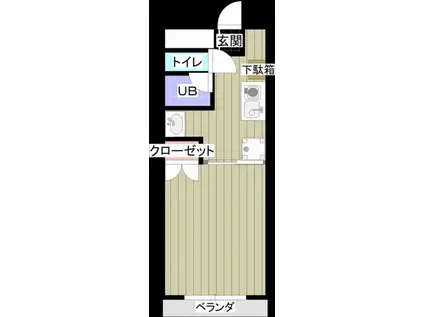 エル大江B(1K/3階)の間取り写真