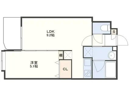 すまいるマンション平和町(1LDK/3階)の間取り写真