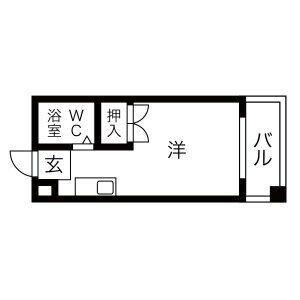 R INUYAMA(ワンルーム/5階)の間取り写真