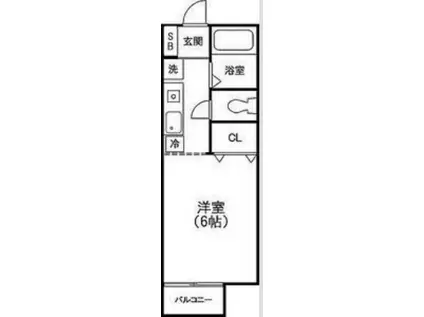 アルフレックス箕面(1K/2階)の間取り写真