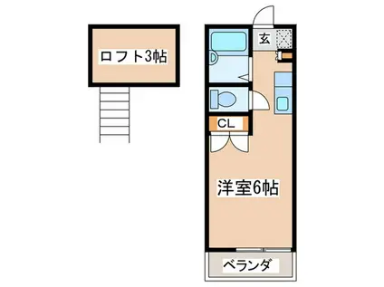 グレートハウス生田(ワンルーム/2階)の間取り写真