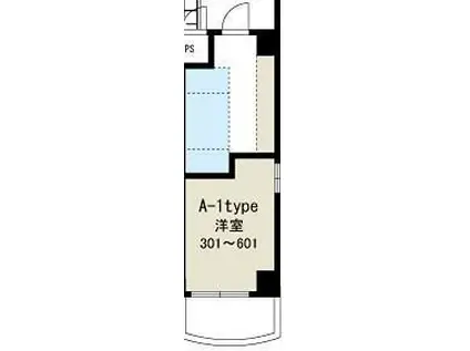 ノルデンハイム東三国II(1K/4階)の間取り写真