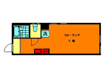 吉村ビル(ワンルーム/1階)の間取り写真