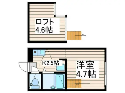 フローレスタ葛西(1K/1階)の間取り写真