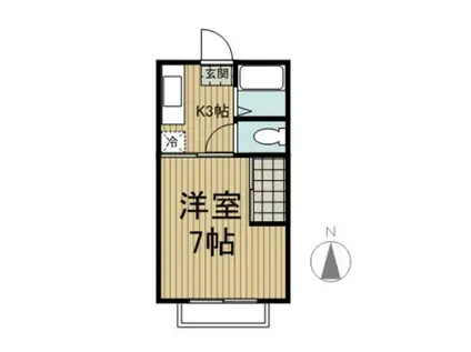 ハイツサンコート(1K/2階)の間取り写真