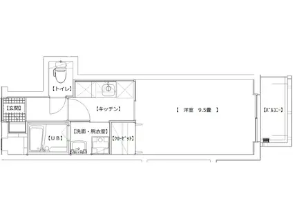 IRISSPIRA.BRIGHT騎射場公園(1K/3階)の間取り写真