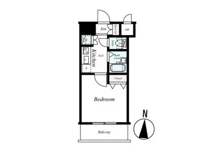 VIDA御茶ノ水(1K/8階)の間取り写真