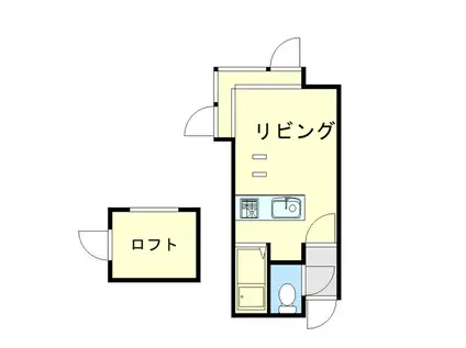 コテージ琴似(1DK/3階)の間取り写真