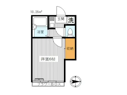 中板橋ハイツ(1K/1階)の間取り写真