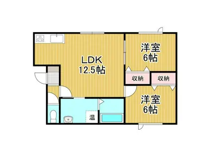 クローバーハウスNO24(2LDK/2階)の間取り写真