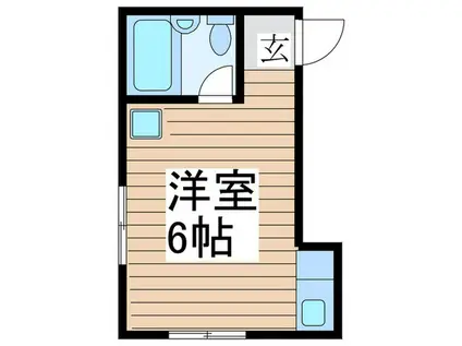 ぴあコマキ(ワンルーム/2階)の間取り写真