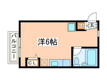 安島コーポ(ワンルーム/2階)の間取り写真