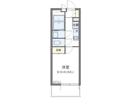レオパレス川崎港町(1K/2階)の間取り写真