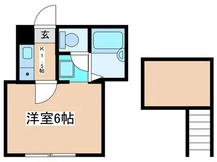 サニープレイス(1K/2階)の間取り写真