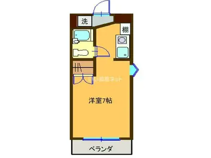 マリオン志度(1K/5階)の間取り写真