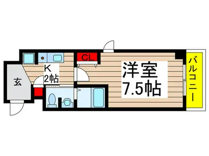 TAKAHASHI HILLS(1K/5階)の間取り写真