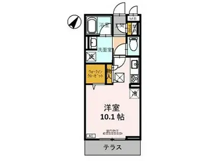 ＪＲ高崎線 熊谷駅 徒歩5分 3階建 築2年(ワンルーム/1階)の間取り写真