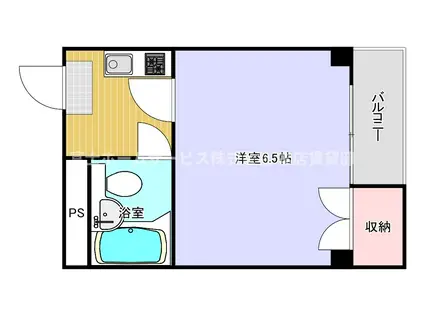 ロイヤル西住之江(1K/4階)の間取り写真