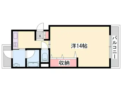 溝口マンション(1K/2階)の間取り写真