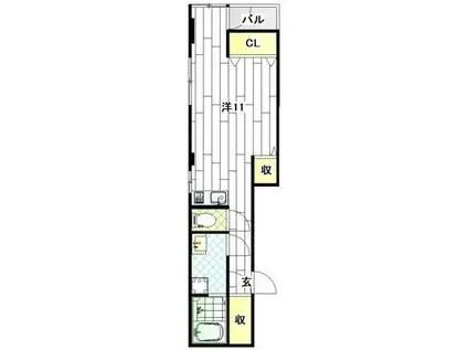 真金町和洋ビル(ワンルーム/3階)の間取り写真