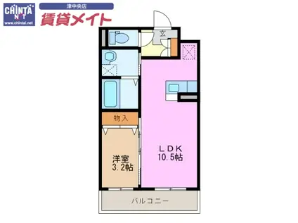 GRAND HILL(1LDK/4階)の間取り写真