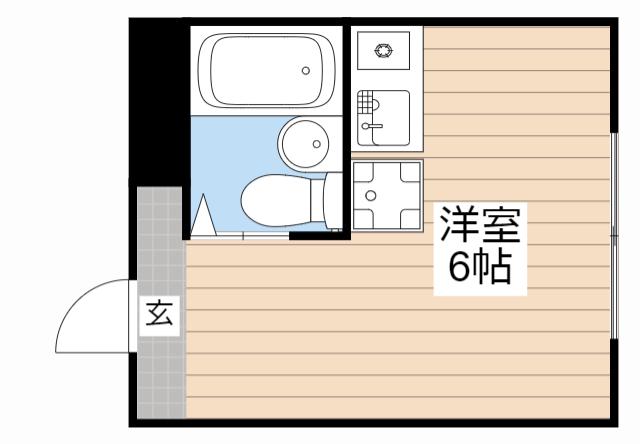 レジデンス岡本(ワンルーム/2階)の間取り写真