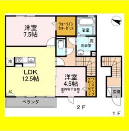 マカロン(2LDK/2階)の間取り写真