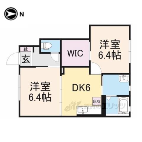 シュウメゾンAB(2DK/1階)の間取り写真