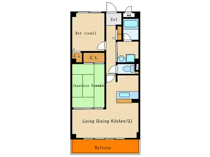 ヴェルドミールステラ(2LDK/1階)の間取り写真