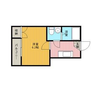 MOMO(1K/2階)の間取り写真