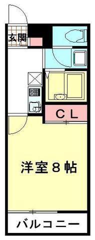 レオパレス末広タウニー(1K/1階)の間取り写真