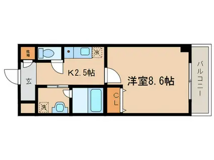 MNK-5(1K/2階)の間取り写真