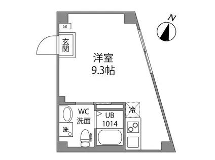 VARIE TAKENOTSUKA(ワンルーム/5階)の間取り写真