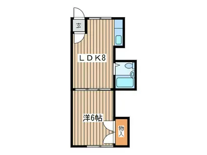 メゾンドオリビア(1LDK/1階)の間取り写真