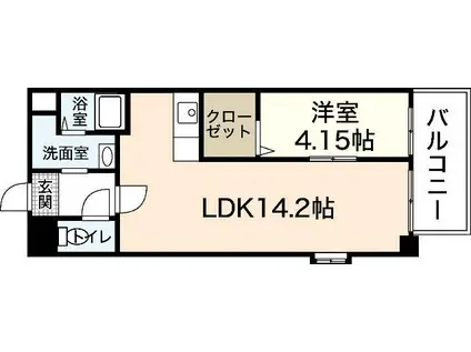 タウン五日市(1LDK/3階)の間取り写真