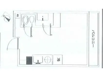 銀座ダイヤハイツ(ワンルーム/4階)の間取り写真