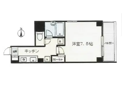 高円寺EMAビル(1K/4階)の間取り写真