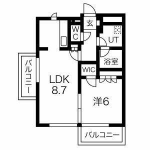 キャストビル豊田(1LDK/3階)の間取り写真