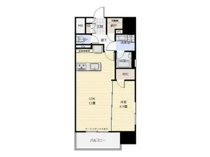 オープンレジデンシア久屋大通THE COURT(1LDK/11階)の間取り写真