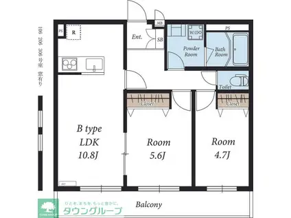 リブリ・アーク(2LDK/1階)の間取り写真