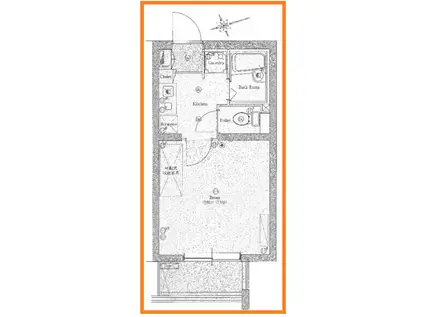 プレズントリガーレ世田谷上町サウス(1K/3階)の間取り写真