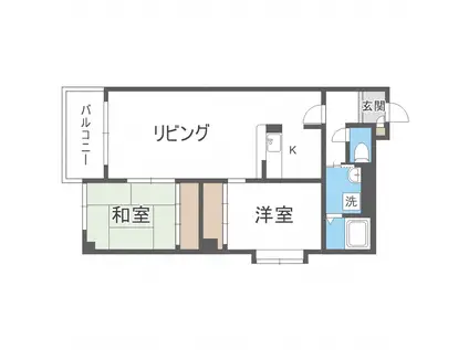 S・Kビル(2LDK/3階)の間取り写真