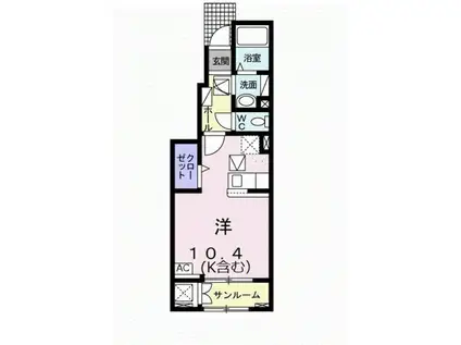 クレール西町(2LDK/3階)の間取り写真