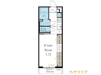 ラウレア小幡(1K/1階)の間取り写真