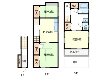 グランデ山和(3DK/2階)の間取り写真