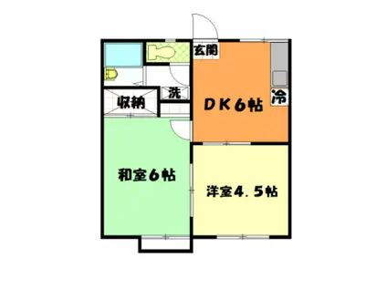 エステートピア富士森(2DK/1階)の間取り写真