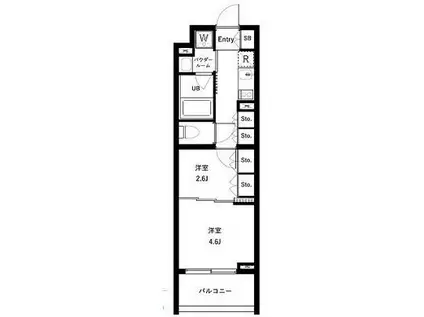 セジョリ高井戸(1DK/3階)の間取り写真