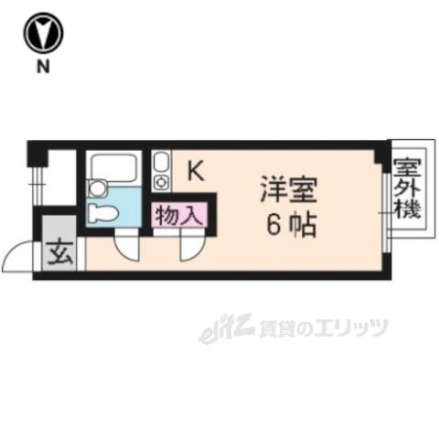 ハイツ清晃(ワンルーム/3階)の間取り写真